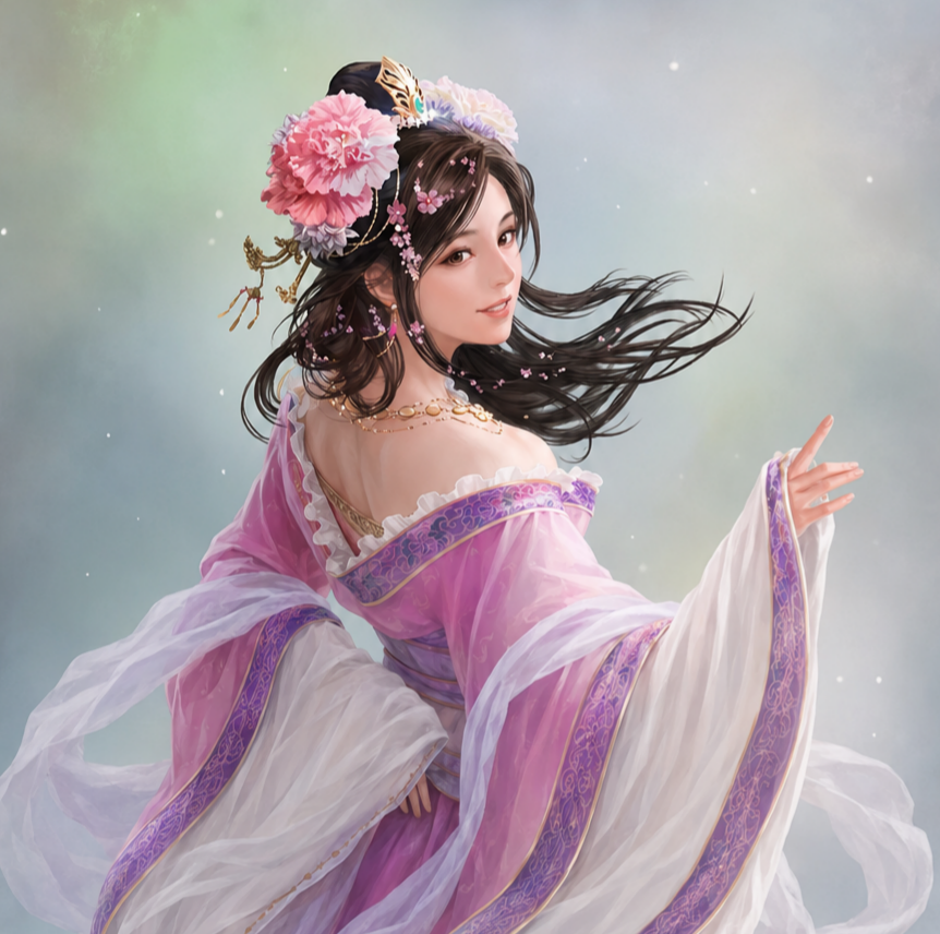 貂蝉-三国志14立绘 Diao Chan's Portrait