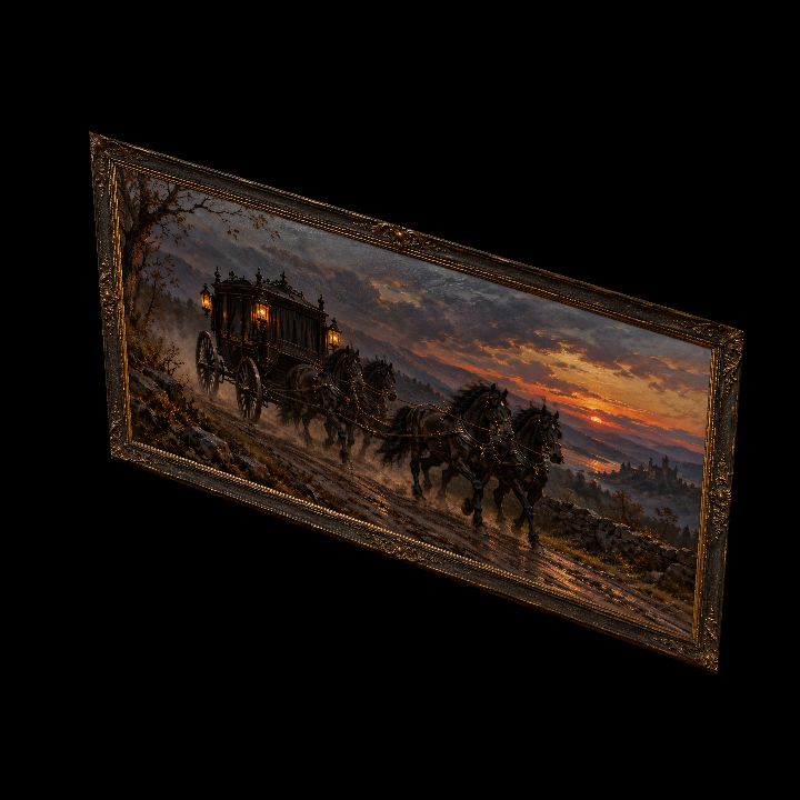 Painting, Carriage at Dusk {2D}