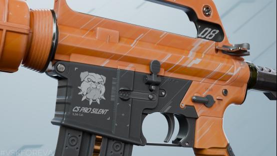 M4A1-S | Angry dog | Orange