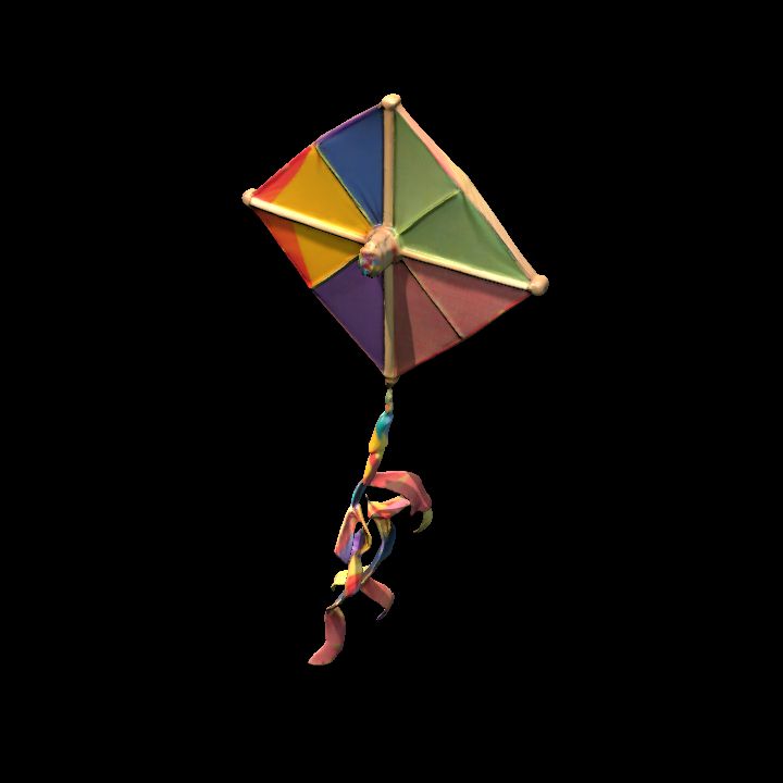 Box Kite with Tail in color