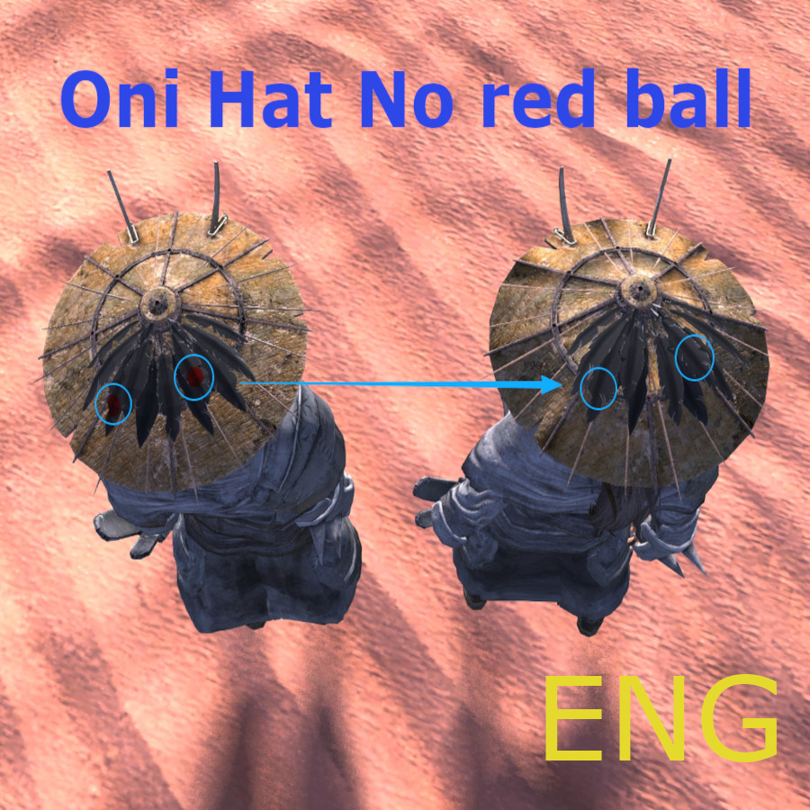 Oni Hat No red ball Eng