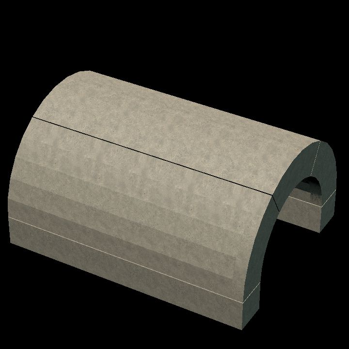 Train tunnel - medium concrete