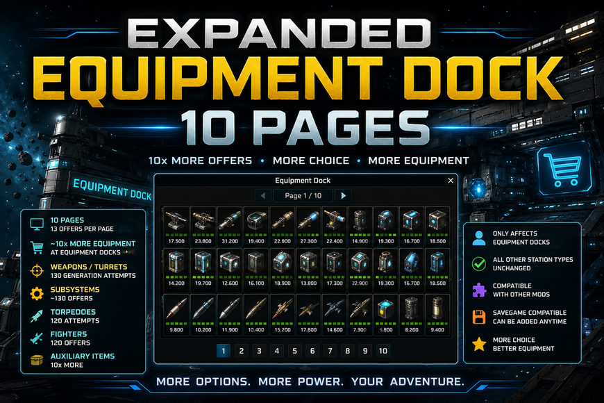 Expanded Equipment Dock - 10 Pages