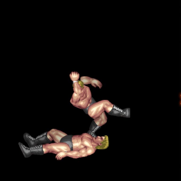 ヘビー級エルボードロップ(仰向け頭)/Heavy weight elbow drop