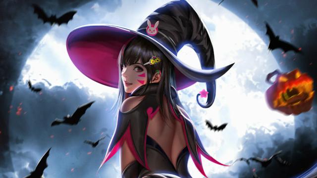 R-18 Halloween D.va (Overwatch) animated Pills