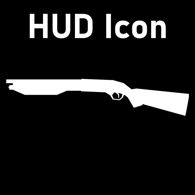 Silent Hill 2 (2001) - Pump Shotgun HUD Icon (Pump Shotgun)
