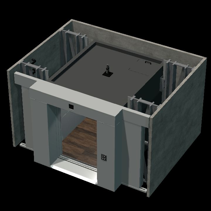 Elevator open-cabin-top
