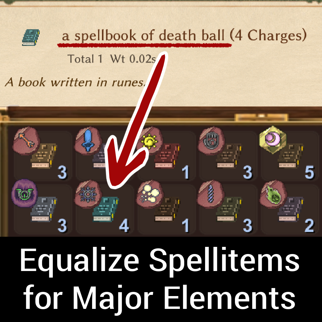 Equalize Spellitems for Major Elements