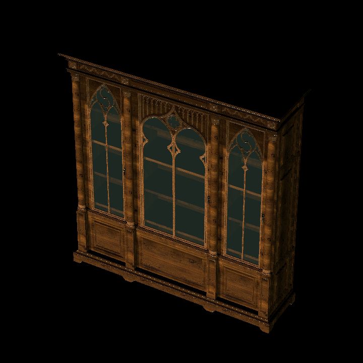 bookcase gothic enclosed