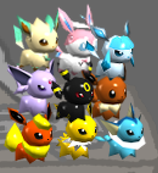 eeveelutions desk decor