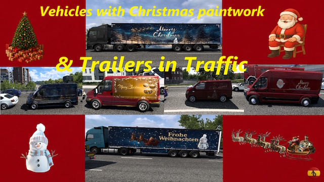 Vehicles with Christmas paintwork & Trailers in Traffic