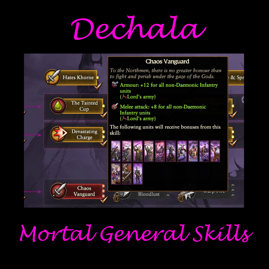 [Slaanesh]Mortal General Skills for Dechala