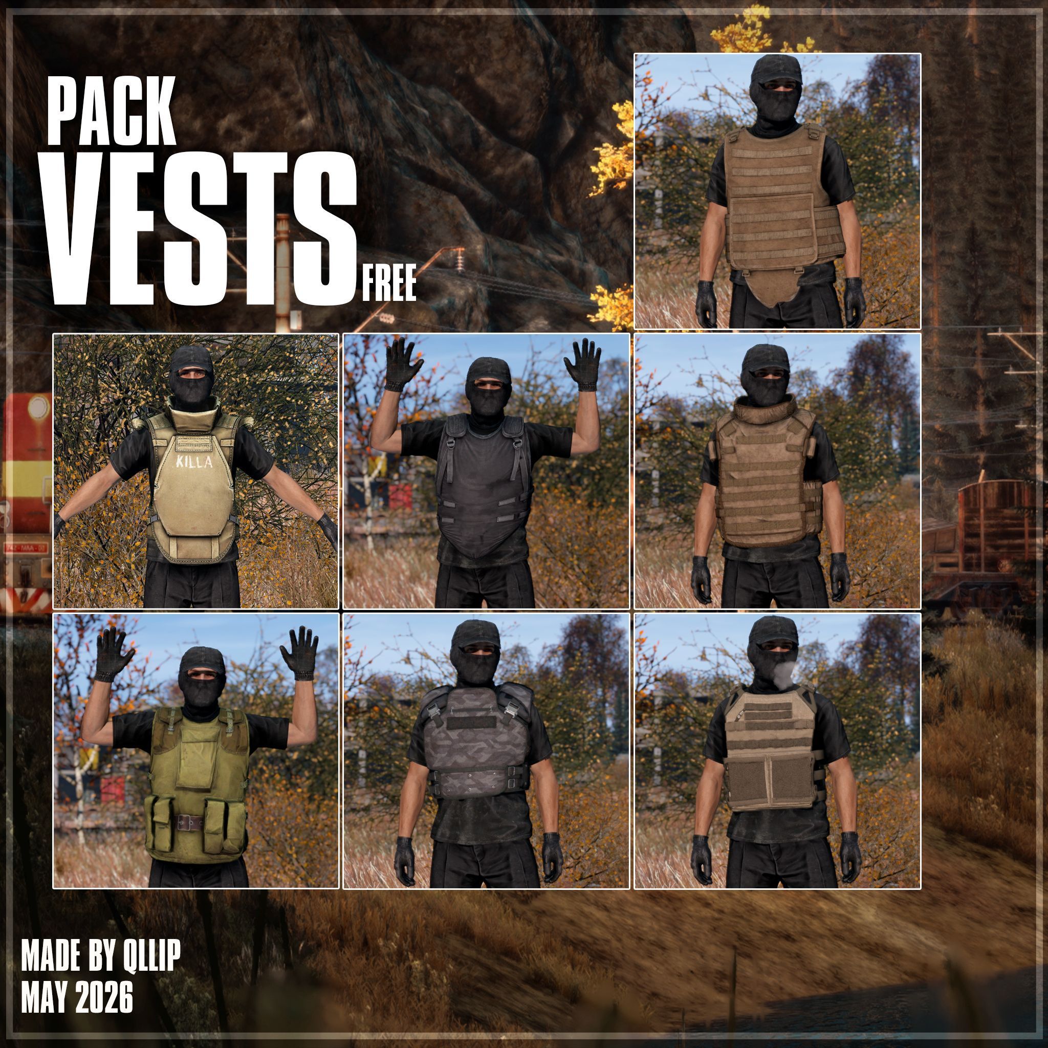 Pack complete - Vests FREE