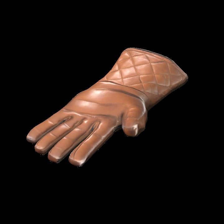 Quilted leather gloves - lying pair up L