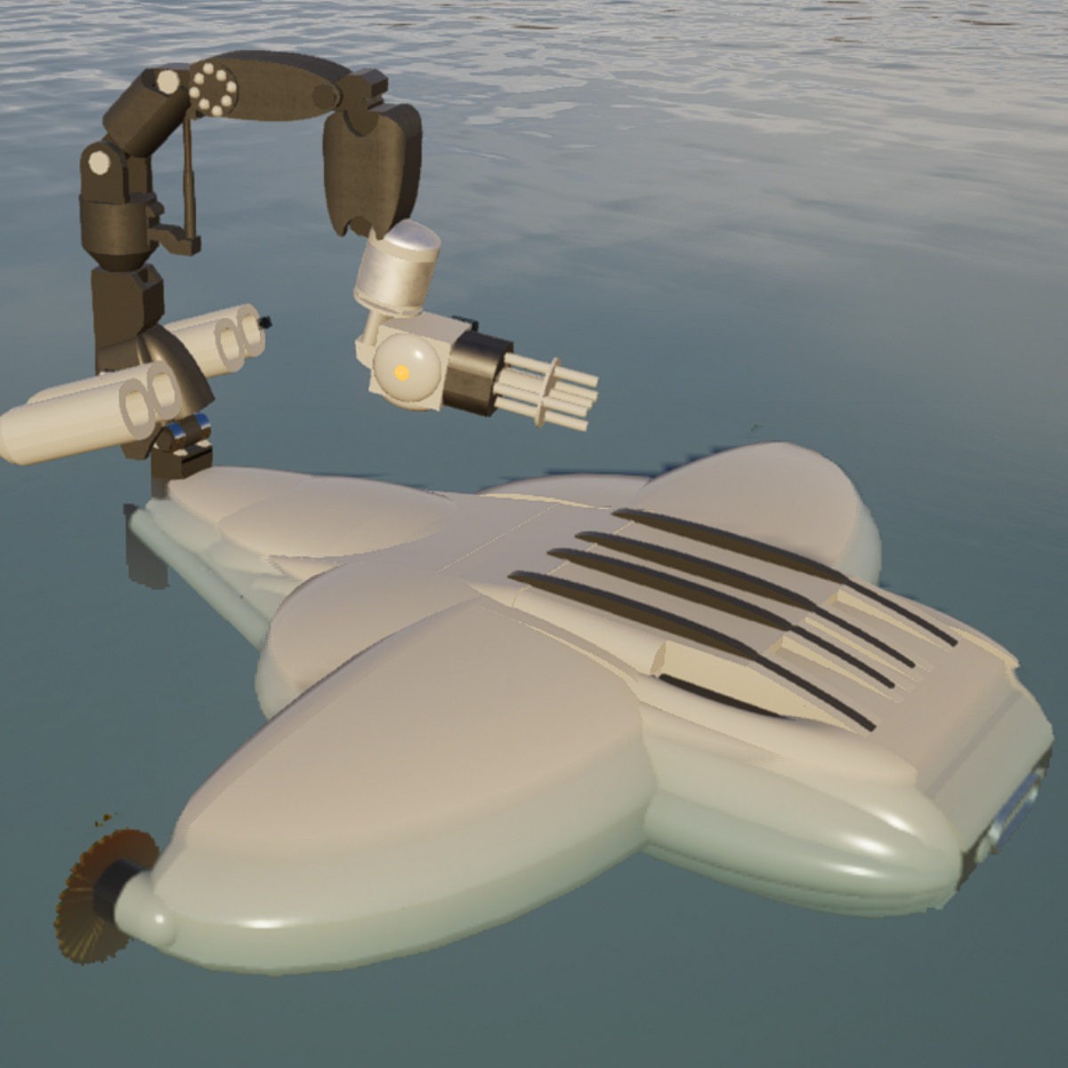 Giant military Manta Ray
