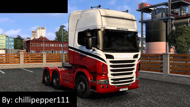 Red/White Scania R 2009 Paintjob preview