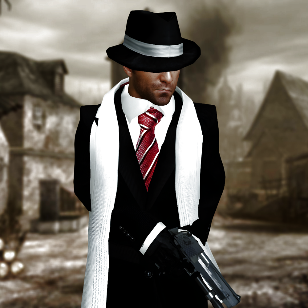 Nick Dressed as Leon Mafia Outfit preview