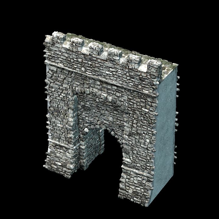 Modular medieval wall set 1 - no gate