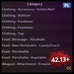 Organised Categories 42.13+ compatibility patch – Project Zomboid Mod