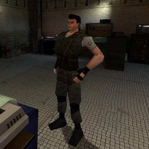 Barney into Chris Redfield from RE1