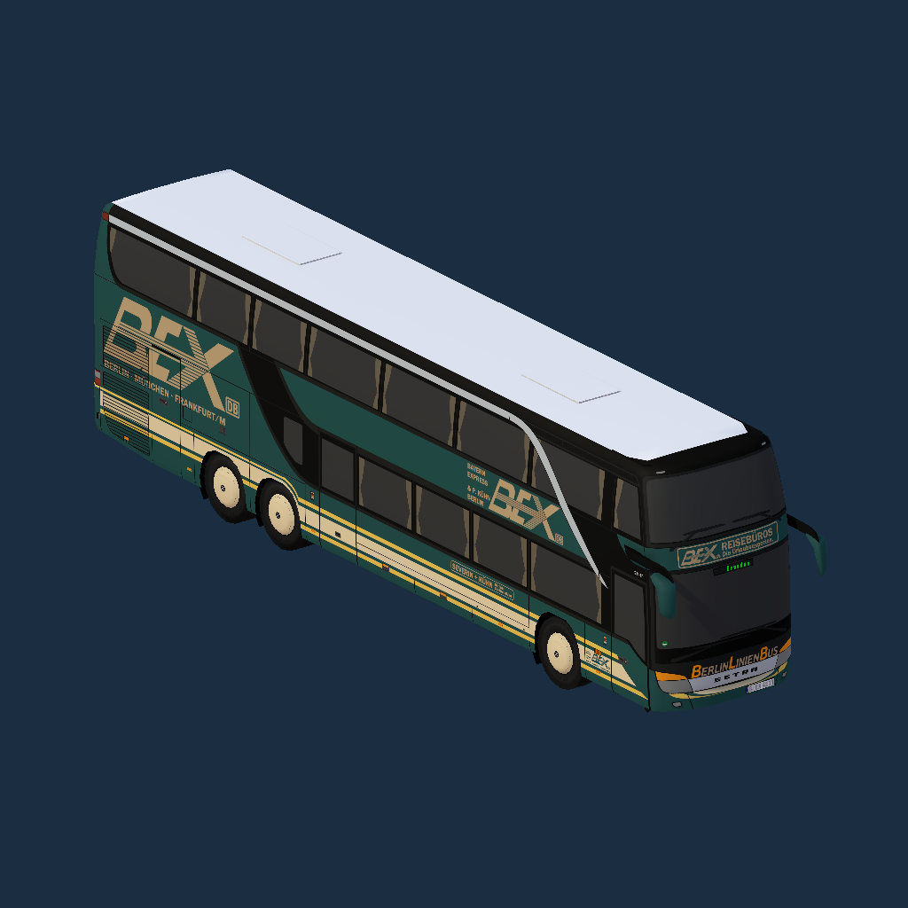 Setra S431DT (Euro 4) - BEX Grün (Berlin - Dresden Heck)