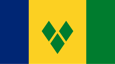 The flag of Saint Vincent and the Grenadines