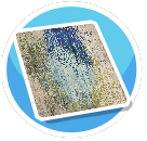 Speckled Blue Green Rug