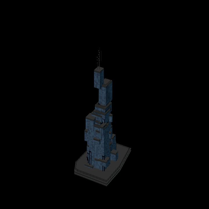 Low Poly Scifi Towers H 1 