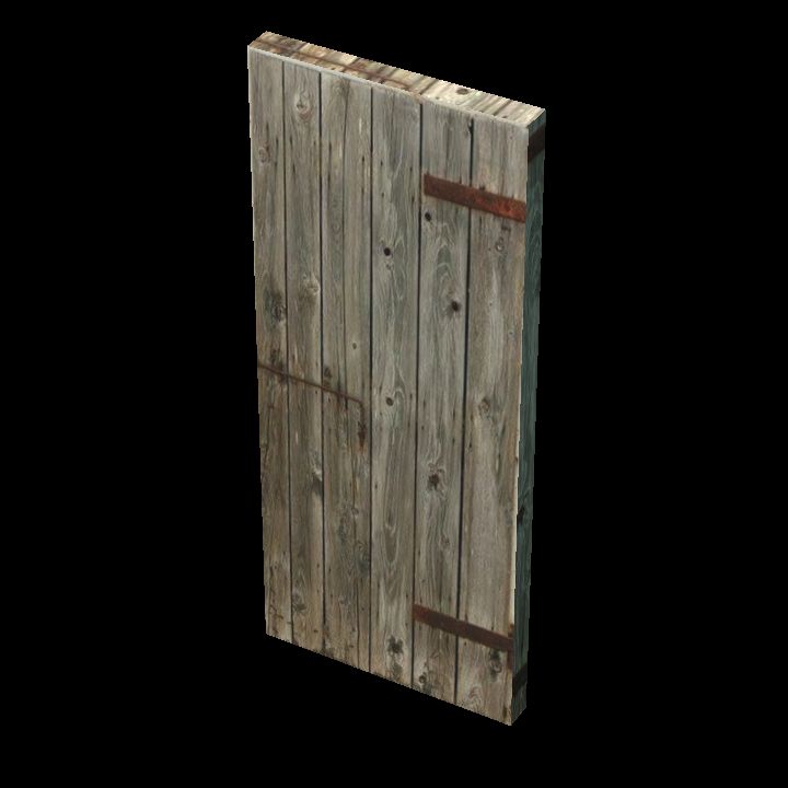 wooden door #4 low poly