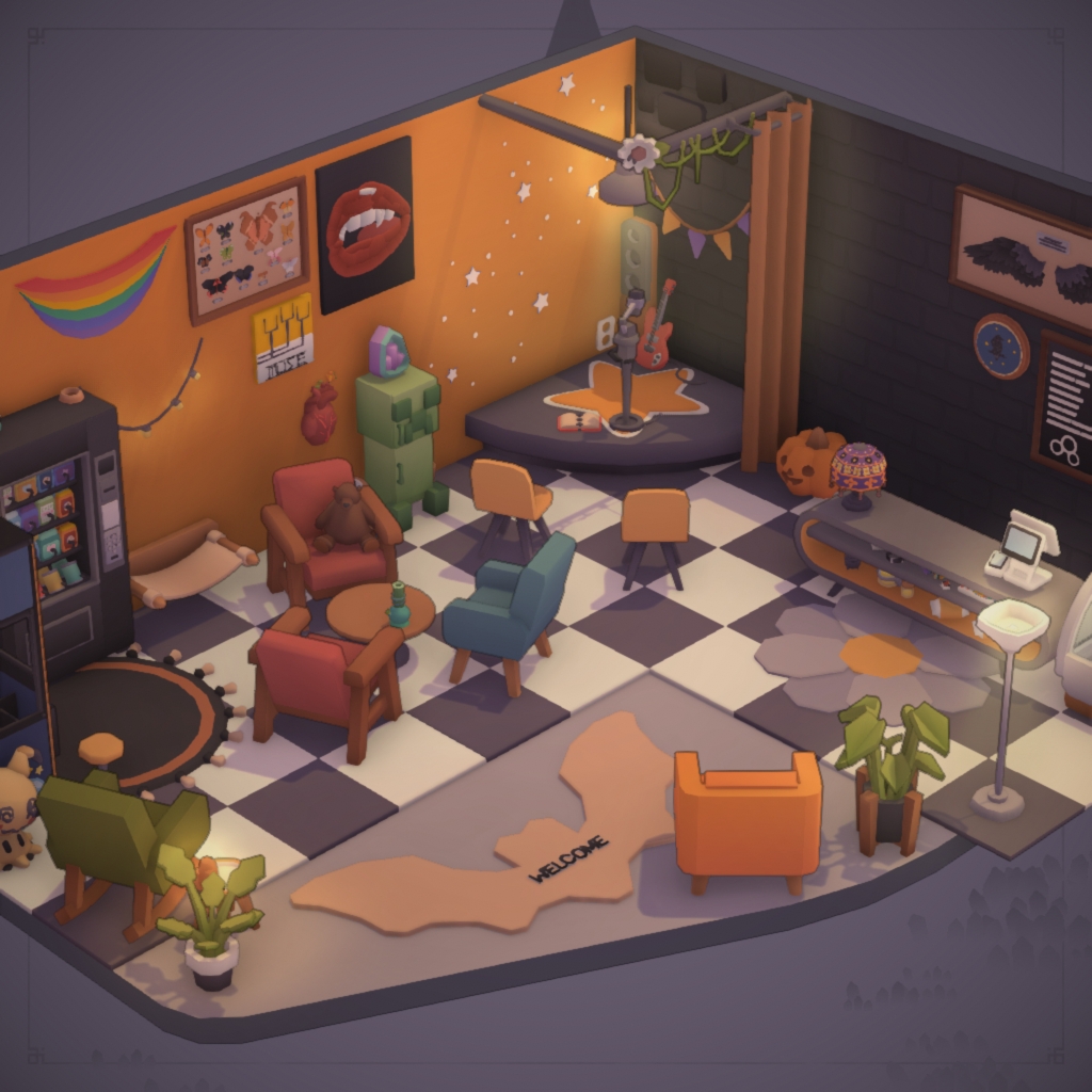 Orange Gothic Lounge- without door
