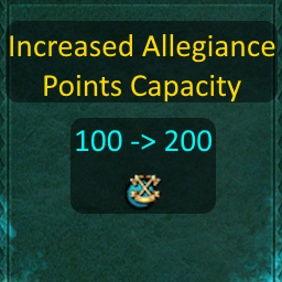 Increased Capacity for Allegiance Points, 100 to 200