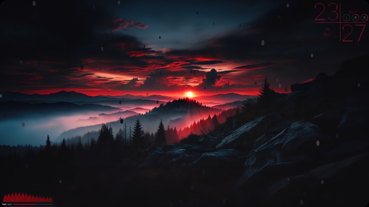 The scarlet sunset