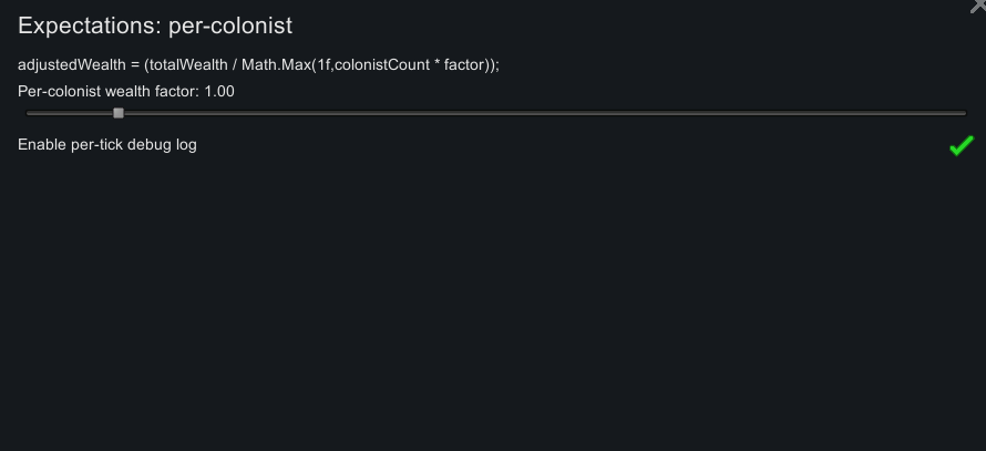 Expectations based per people mod preview for RimWorld