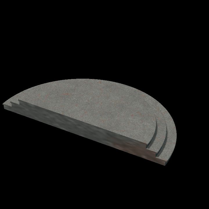 Half round platform 3 steps