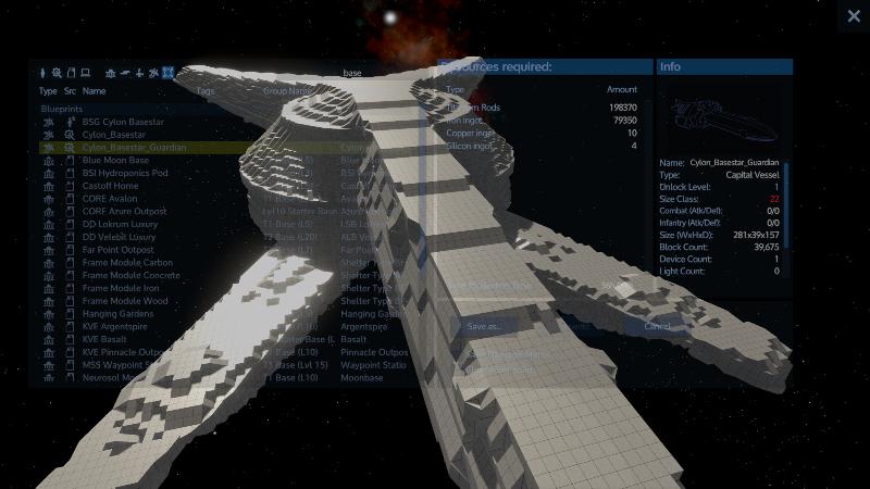 BSG Cylon BaseStar Guardian Class