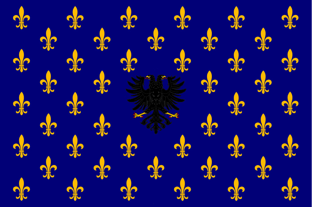 Eagle Banner with Fleur de Lis