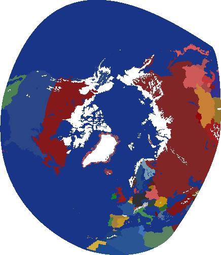 Western-Centric World Map, 1938
