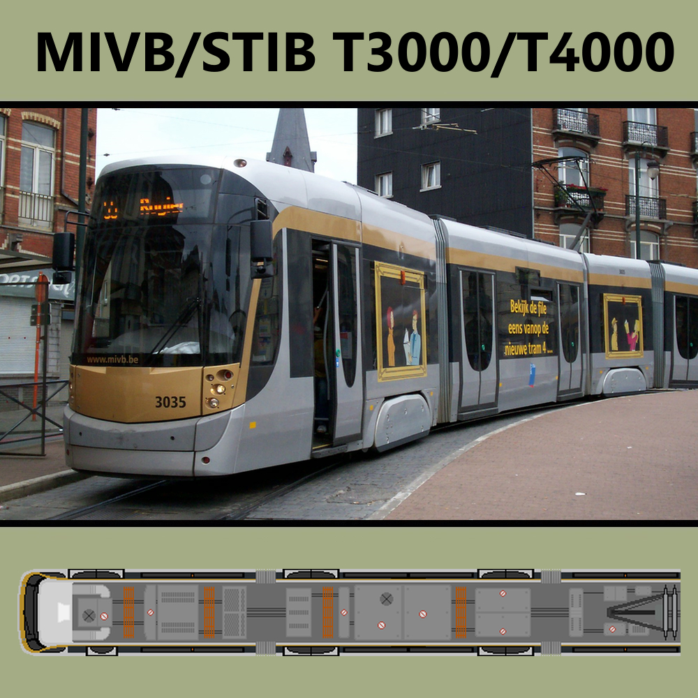 BE Tram MIVB/STIB T3000/T4000