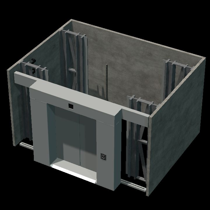 Elevator closed-no-cabin-cable