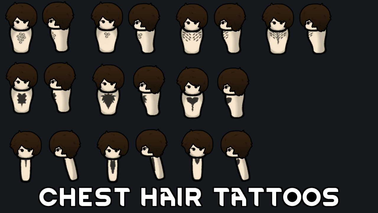 Chest Hair Tattoos