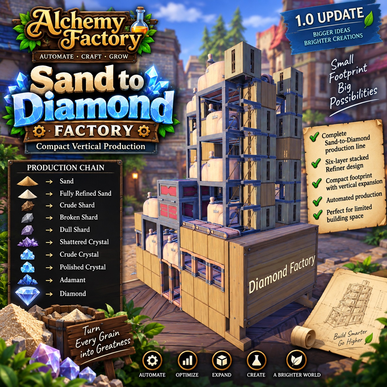 [1.0]Diamond Factory — Compact Vertical Production