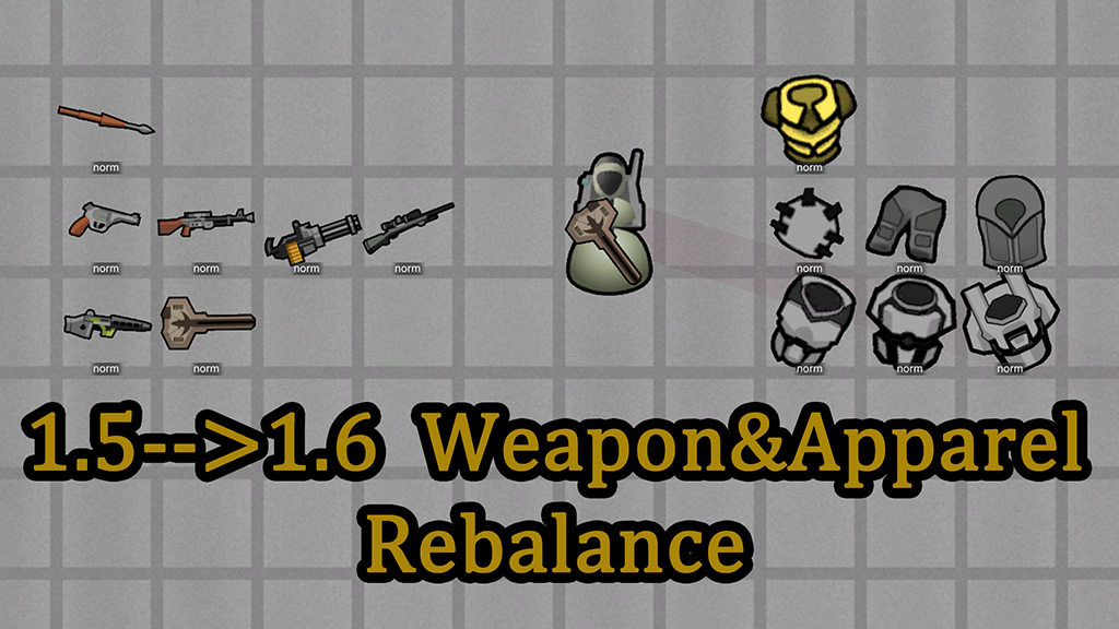 1.5->1.6 Weapon&Apparel Rebalance