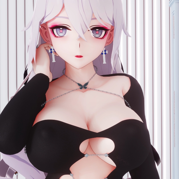 302_竖屏超涩蝴蝶链镂空紧身裙鸭鸭大兔兔4k_Bronya_Jun_Hyo_Seong_Good_night_Kiss