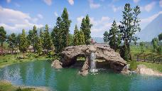 Coastal Large dinosaur cave