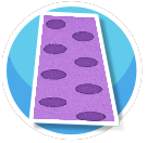 Rug Purple Polka Dot Long