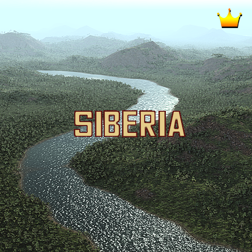 Asian Map Siberia (Empty)