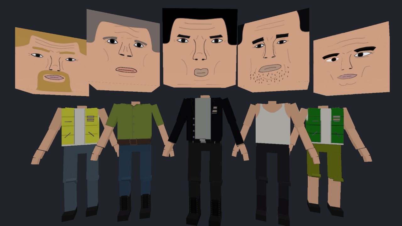 Silly Guys (Mostly hand drawn and fixed)
