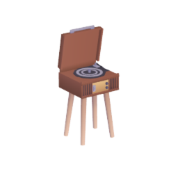 Legged Record Player