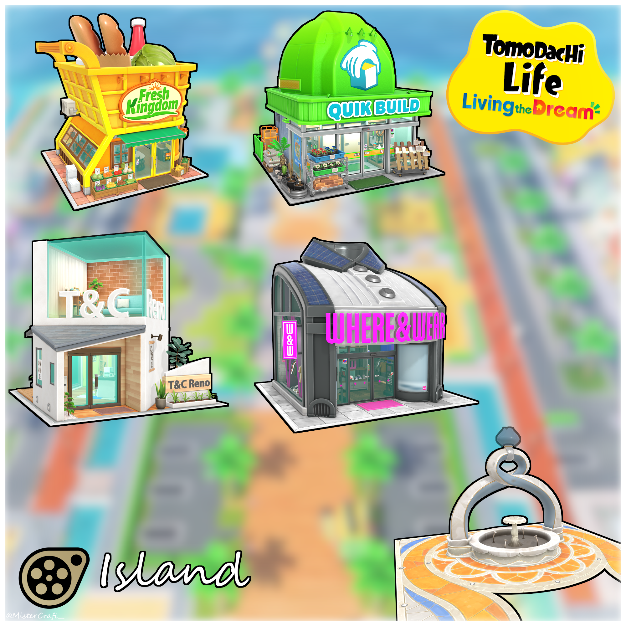 Tomodachi Life Living the Dream - Island Props