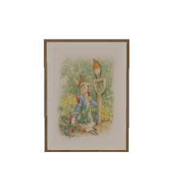 Peter Rabbit -picture 60 x 80 cm Wood frame